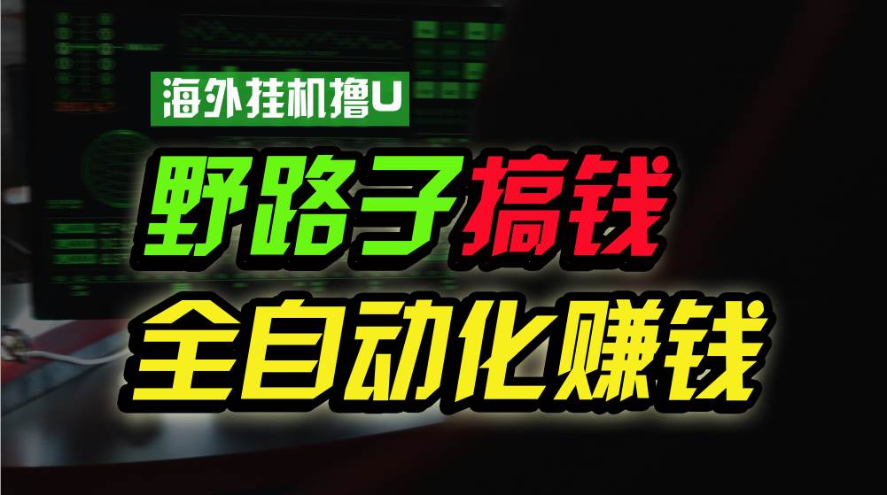 海外挂机撸U新平台，日赚8-15美元，全程无人值守，可批量放大，工作室内…-一辉