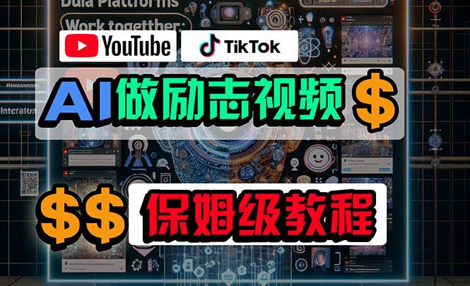 利用AI制作励志视频，在YouTube和TikTok赚钱，小白可做（附工具）-一辉