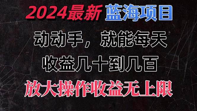 有手就行的2024全新蓝海项目，每天1小时收益几十到几百，可放大操作收…-一辉