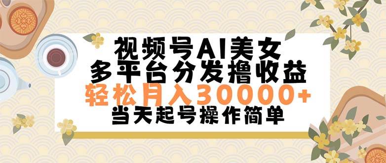 视频号AI美女，轻松月入30000+,操作简单轻松上手-一辉