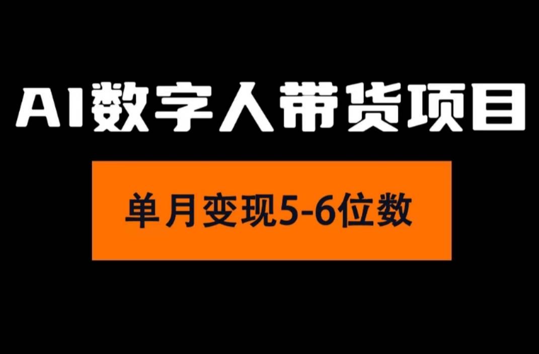 2024年Ai数字人带货，小白就可以轻松上手，真正实现月入过万的项目-一辉