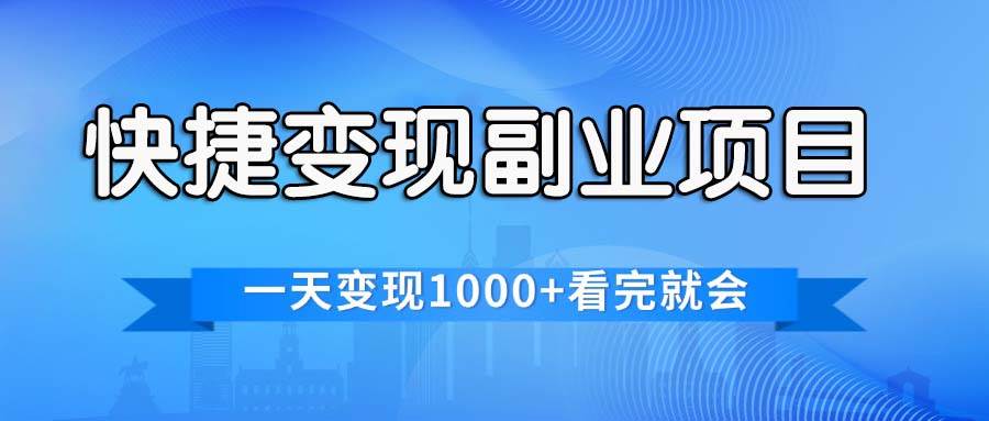 快捷变现的副业项目，一天变现1000+，各平台最火赛道，看完就会-一辉